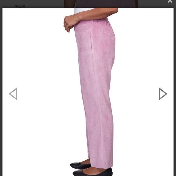 Alfred Dunner lavender lilac pull on pants sz 16 P  s pockets elasticized waist - Picture 5 of 13